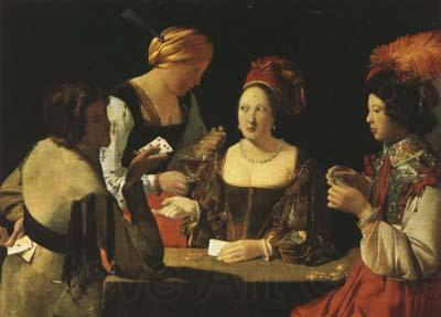 Georges de La Tour The Card-Sharp with the Ace of Spades (mk08) France oil painting art